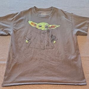 MAD Engine STAR WARS  Charcoal T-Shirt with Green Yoda Character Design